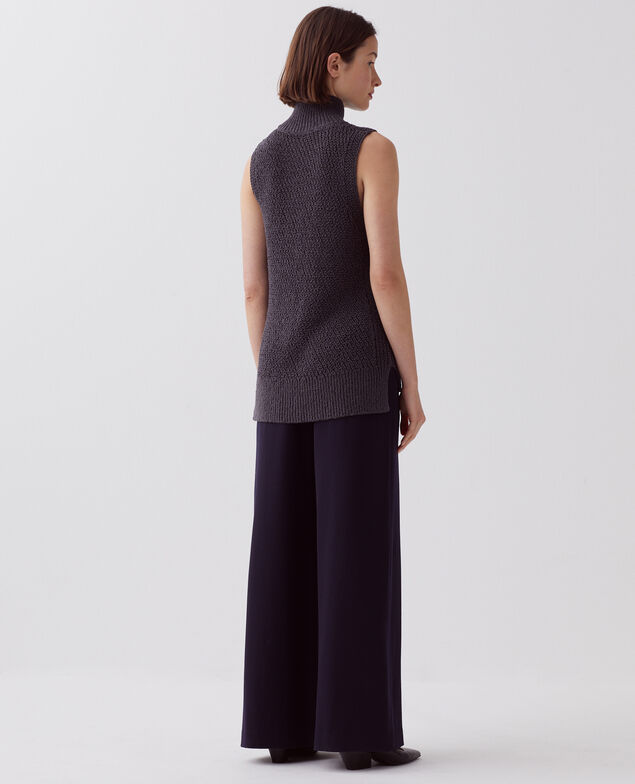 Sleeveless jumper I070 magnet gray