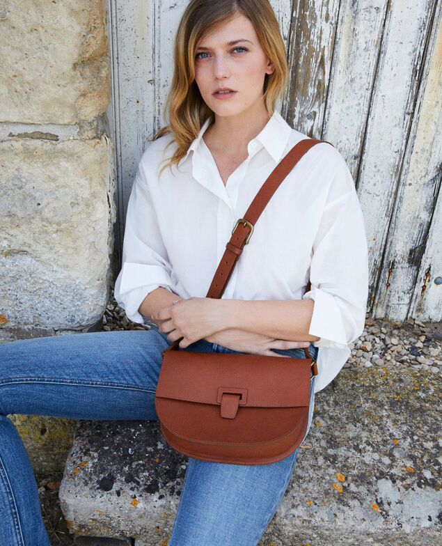  Large half-moon bag Camel