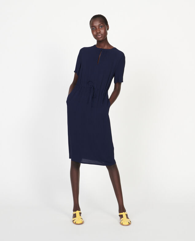 Straight and loose dress Maritime blue