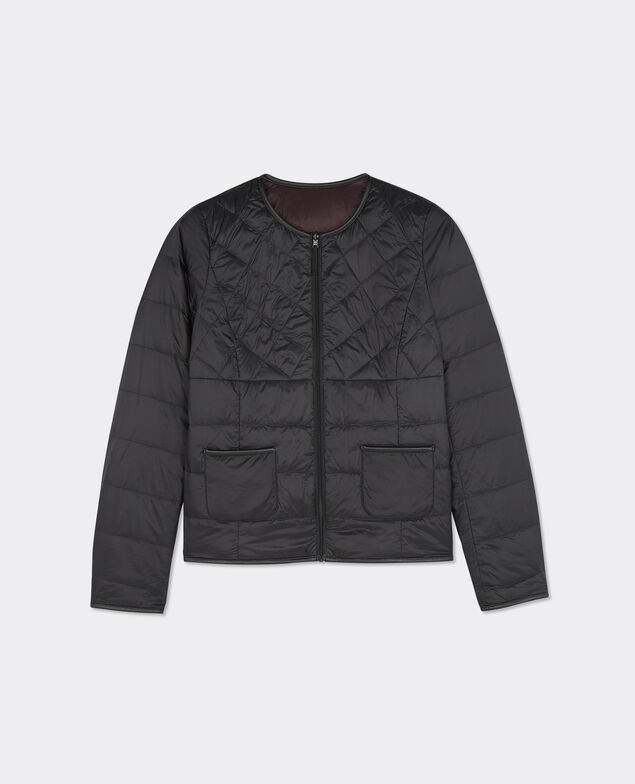 Classic Mademoiselle Plume down jacket Noir/maroon