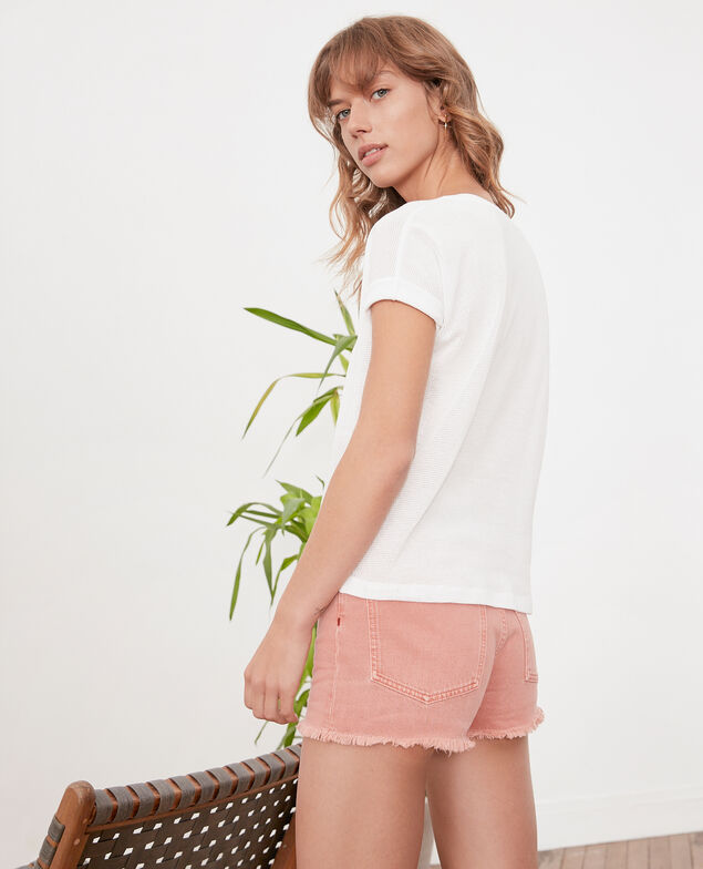 Round neck T-shirt Off white