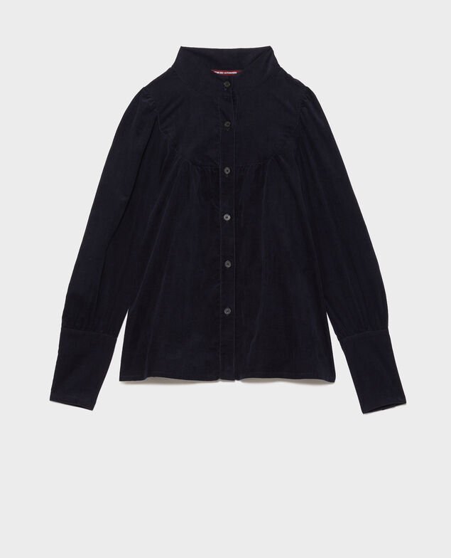 Corduroy yoke shirt Night sky
