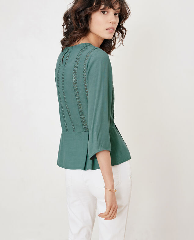 Peplum blouse with lace Peppermint