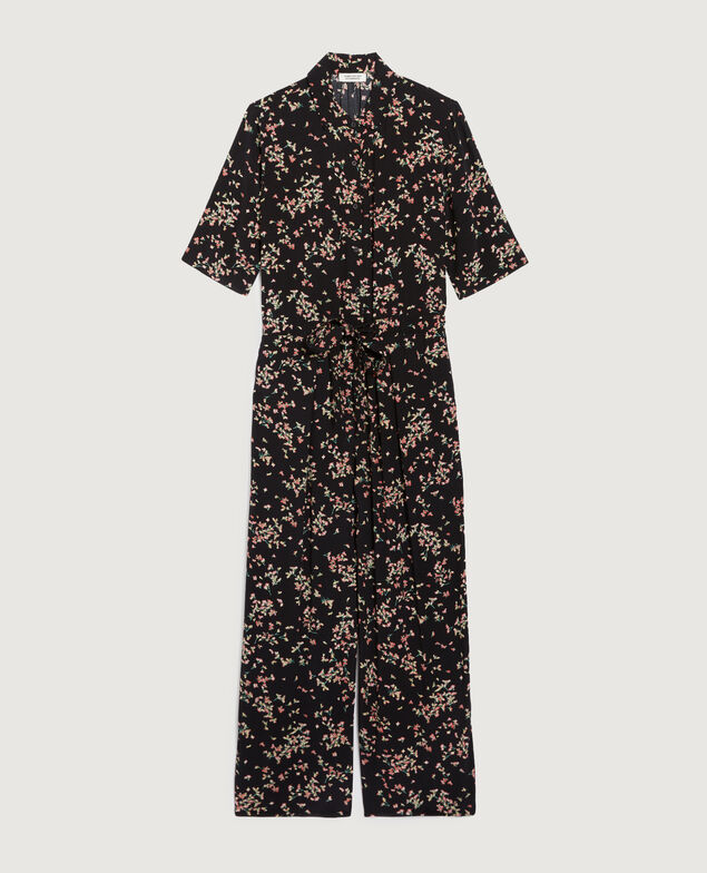 Silky short-sleeve jumpsuit K110 semis pink