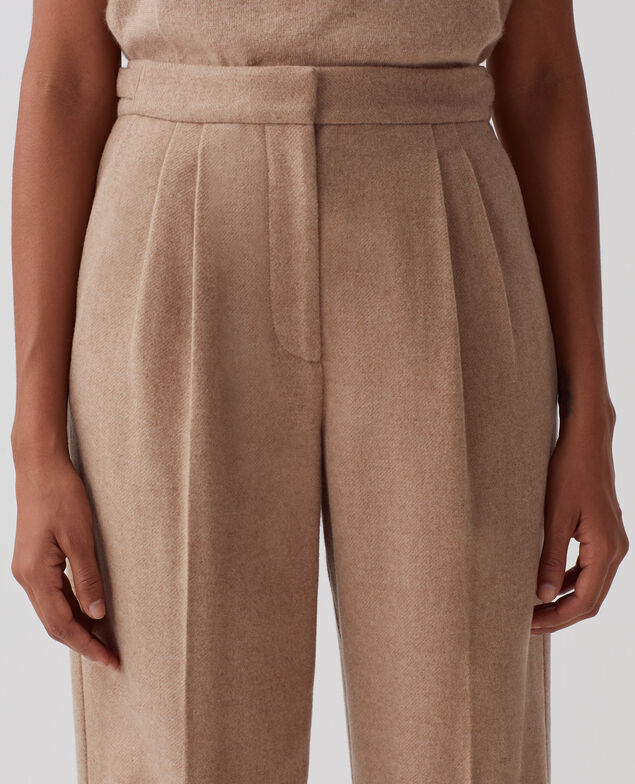 CAMILLE - Pleated trousers I311 humus