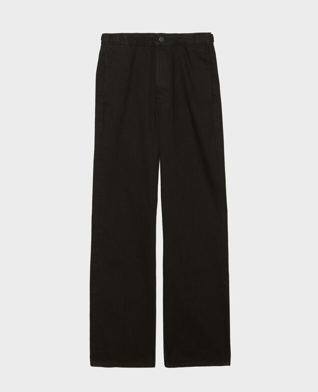 FLARE STRAIGHT - Slim fit black denim trousers Noir denim