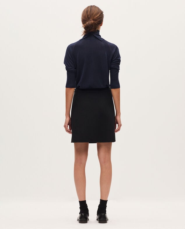 Double-faced mini skirt H091 black beauty