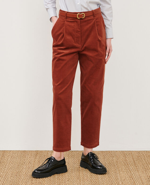 Corduroy trousers 7030 19 wine