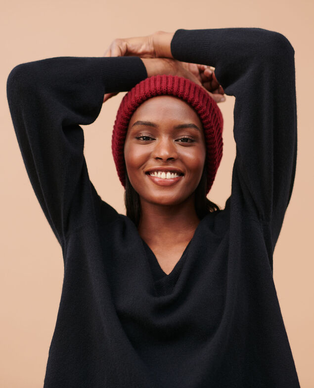 Loose cashmere 3D jumper Black beauty