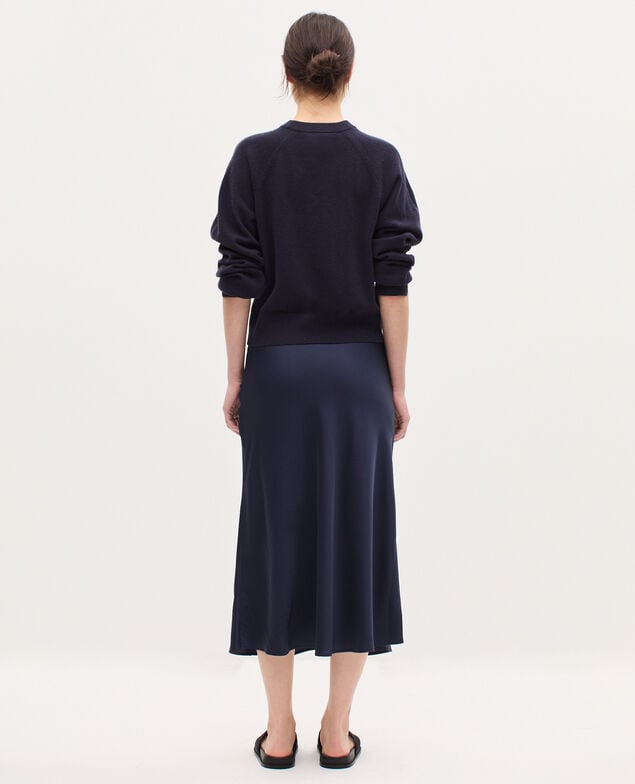 Silky midi skirt H695 night sky