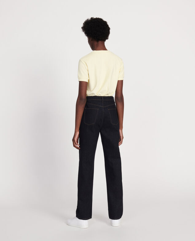 Straight-cut high-waisted jeans Denim rinse