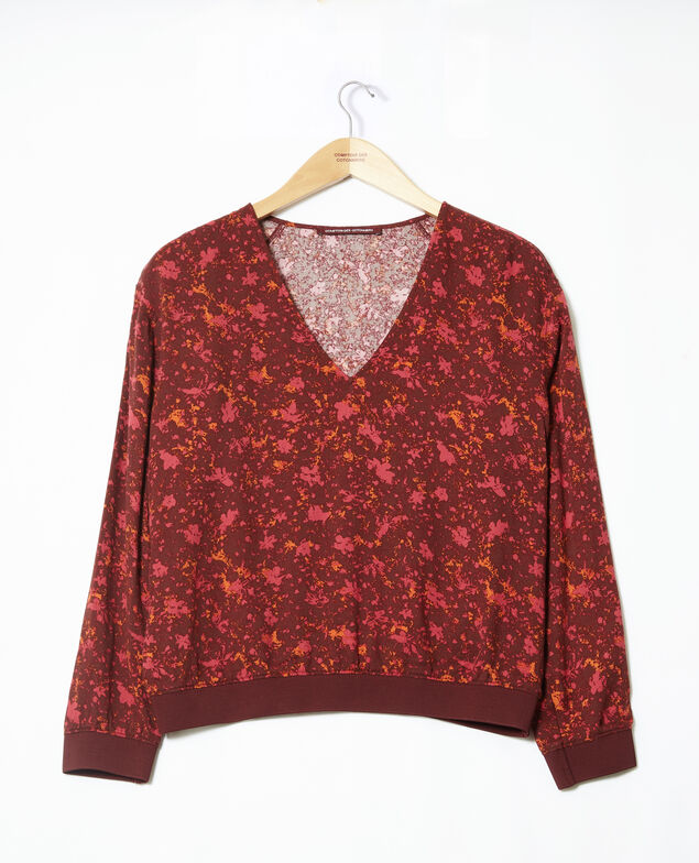V-neck blouse Red