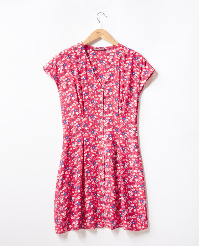Printed dress Honolulu ultra pink