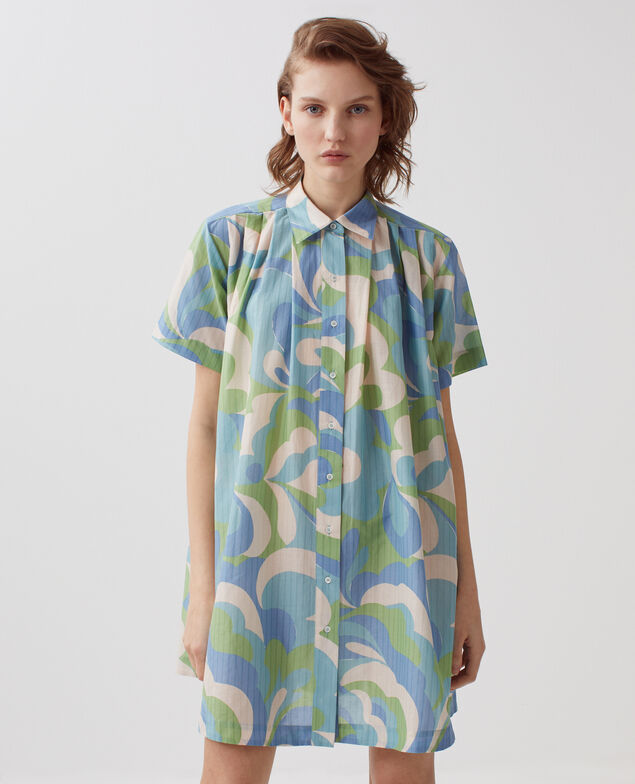 Shirt dress H643 anemone blue
