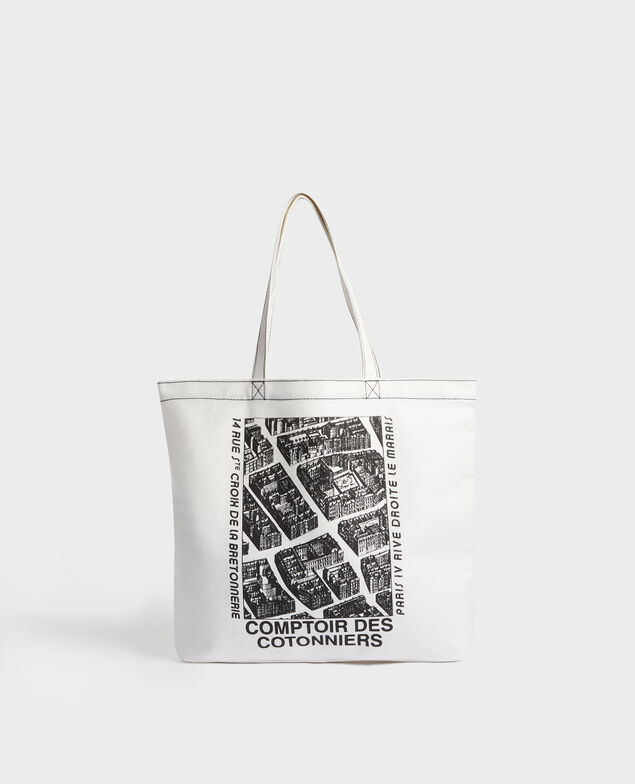 Printed canvas bag Black beauty