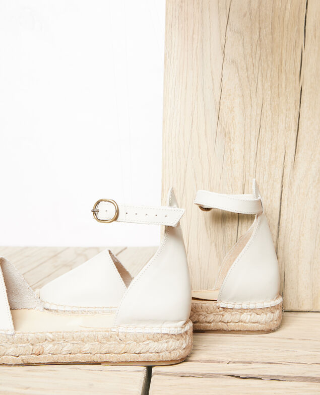 Espadrilles with leather strap Natural