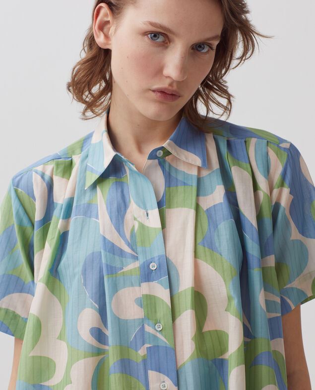 Shirt dress H643 anemone blue