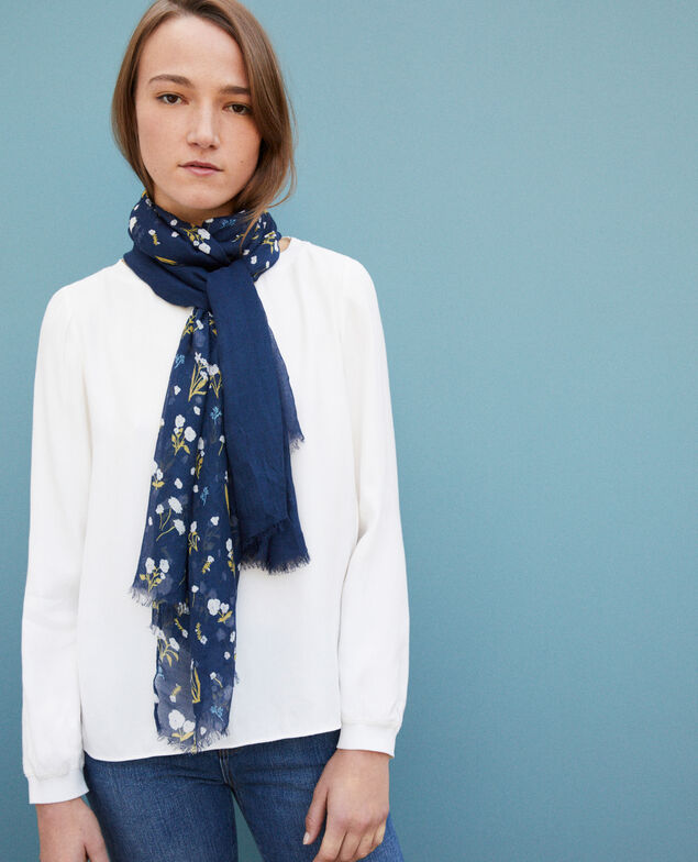 Printed scarf Blue