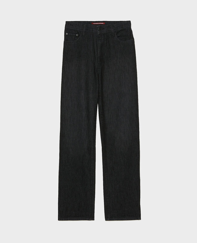 REAL STRAIGHT - High-waisted 5 pocket black jeans Noir denim