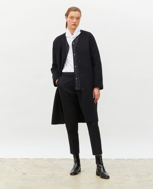 Double-sided wool coat Black beauty