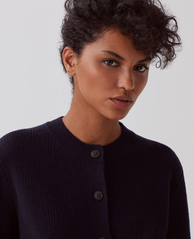 Wool cardigan U690 navy