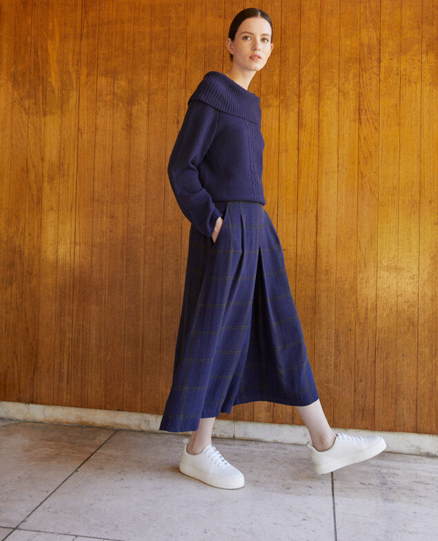  Flared culotte skirt Blue