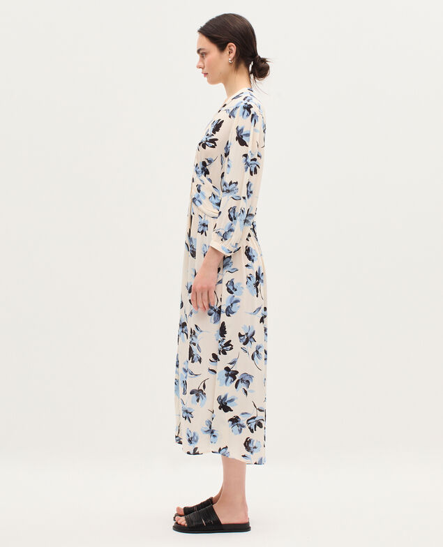 Silky maxi dress K620 lily blue