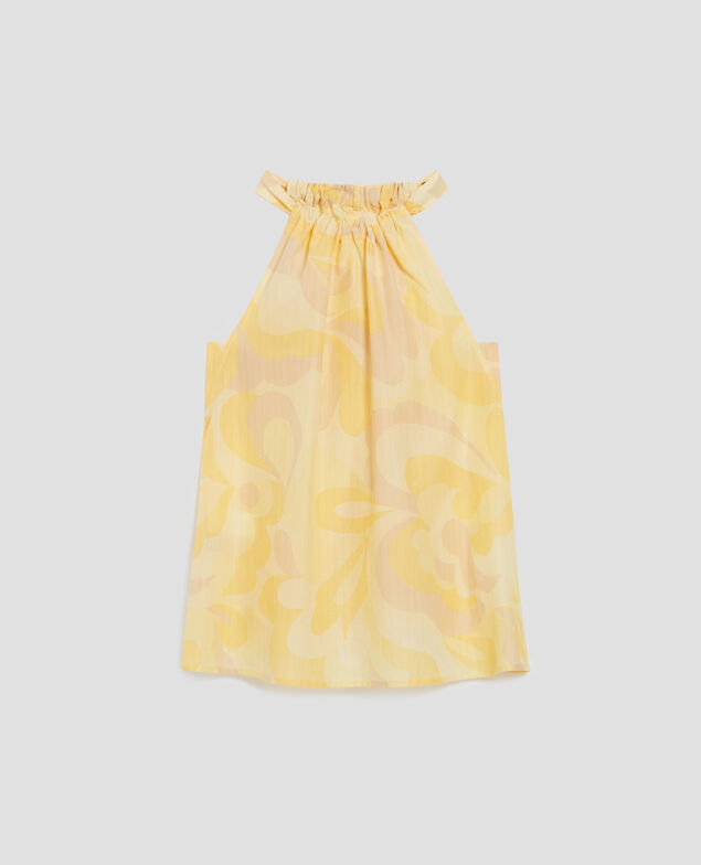 Halter neck top H413 anemone yellow