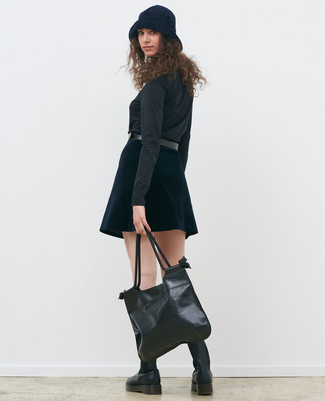 Fine rib knit jumper Black beauty