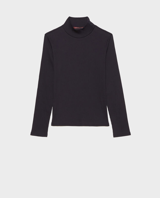 Long-sleeve stretch cotton jumper Night sky