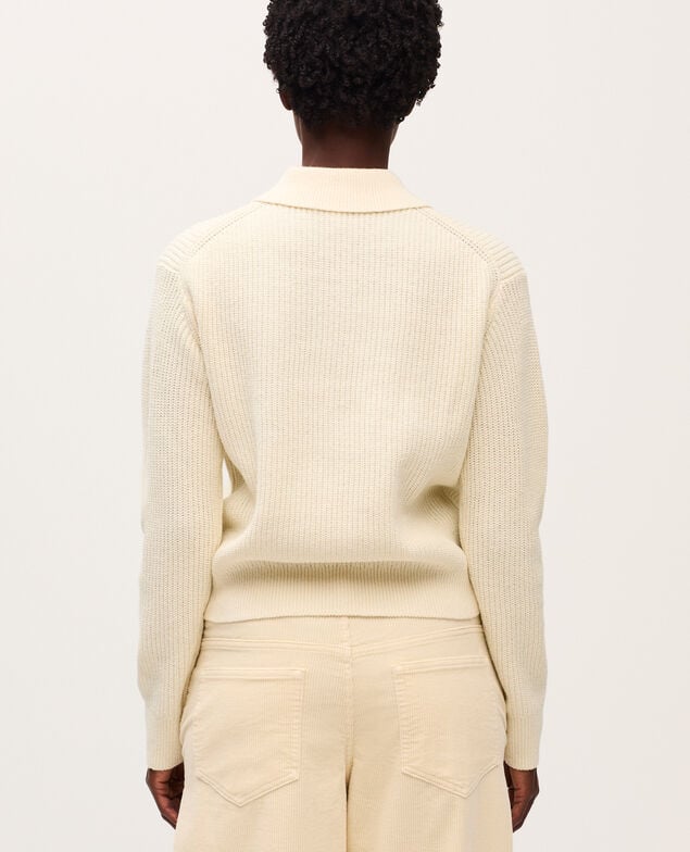Polo neck jumper U010 off white