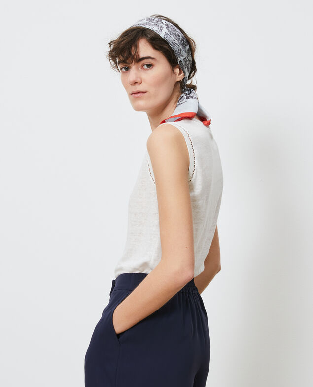 Linen tank top Gardenia
