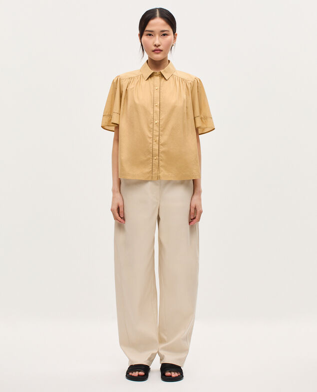 Cotton voile shirt K320 prairie sand