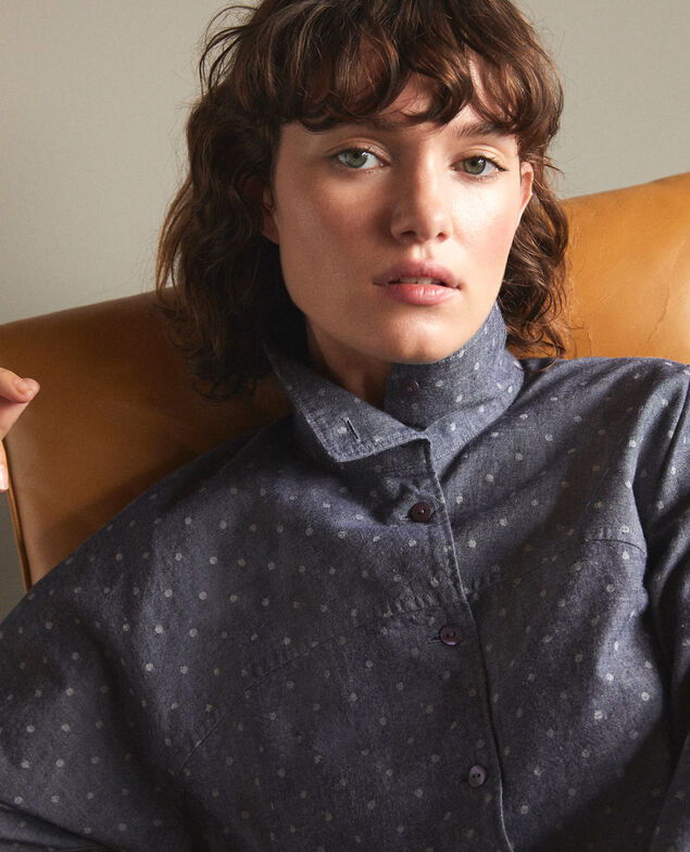 Straight-cut shirt Blue