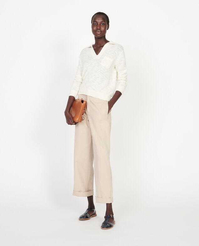Linen blend jumper Gardenia