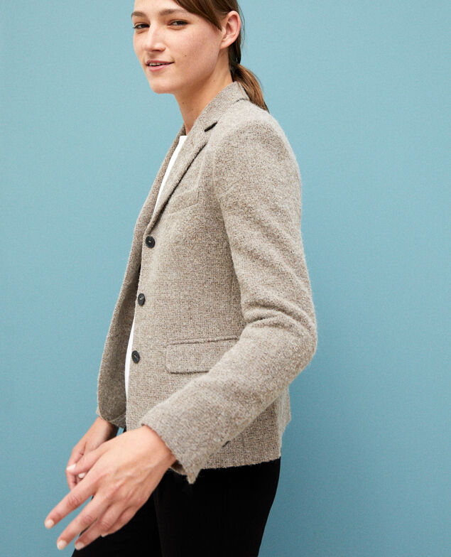 Wool blend blazer Beige