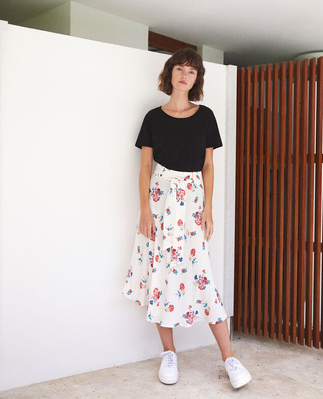 Belted skirt White