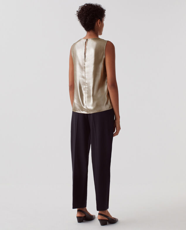 Sleeveless top I322 dune beige