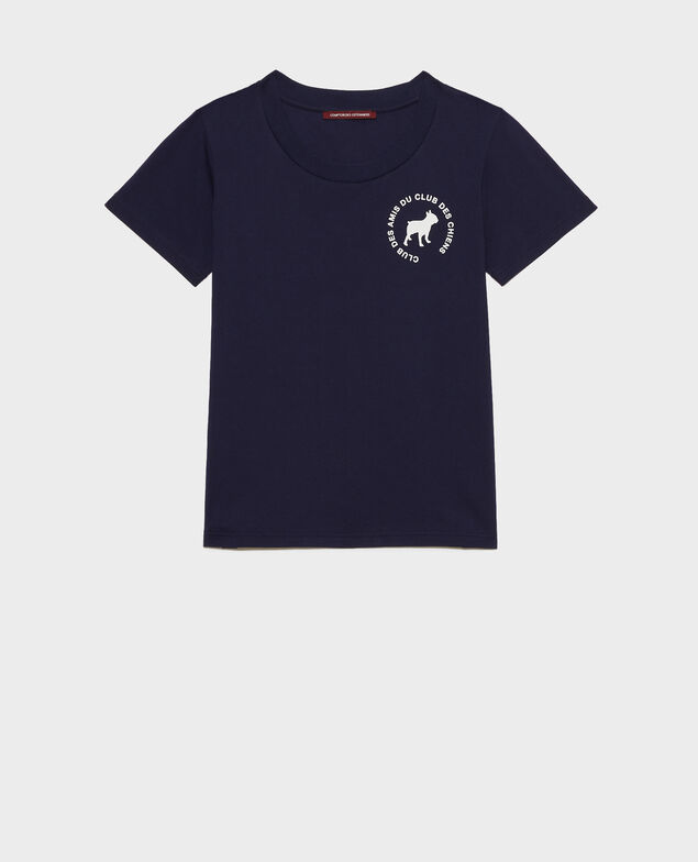 Cotton T-shirt Maritime blue