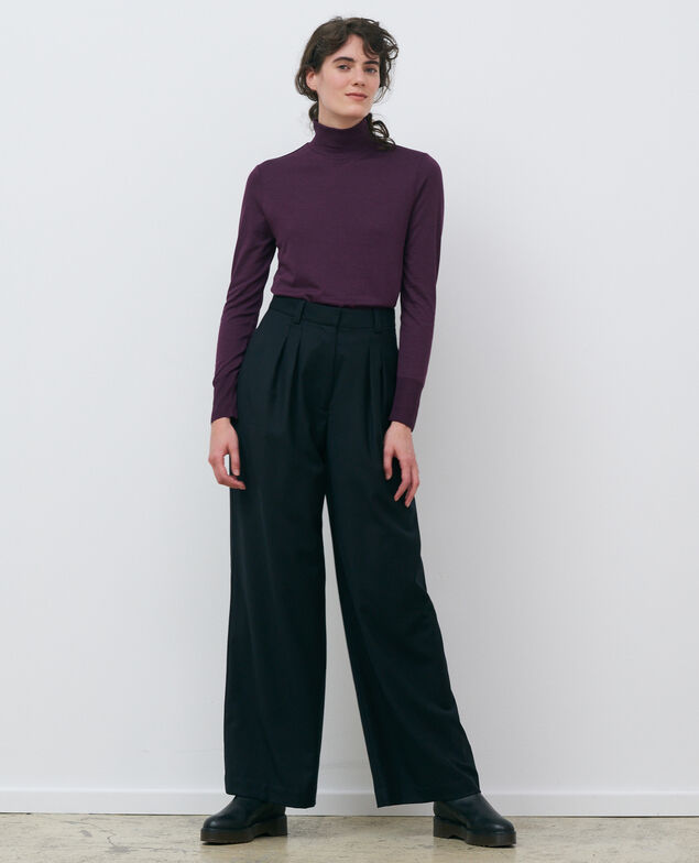 Fine rib knit jumper Potent purple