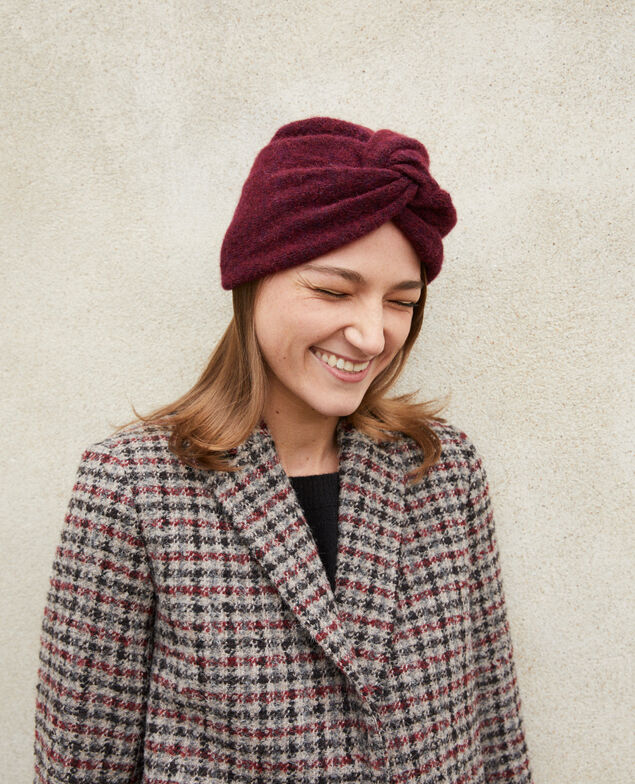 Turban-style hat Brown