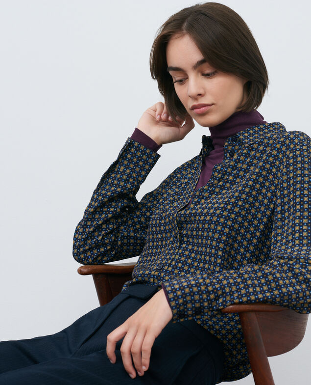 Printed shirt Cravate green