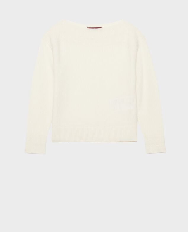 Cashmere boat neck jumper Gardenia