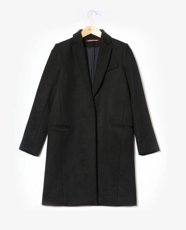 Coat with blazer collar Black