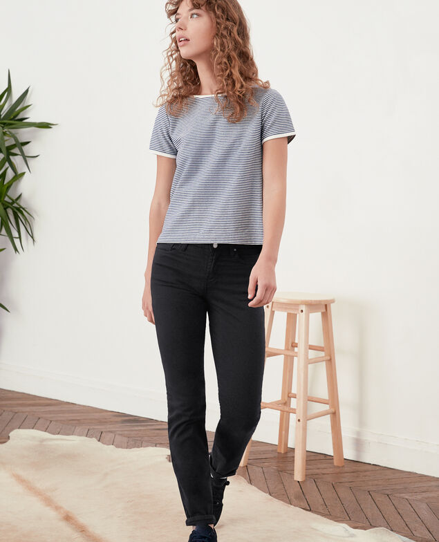 Soft touch cigarette fit jeans Navy