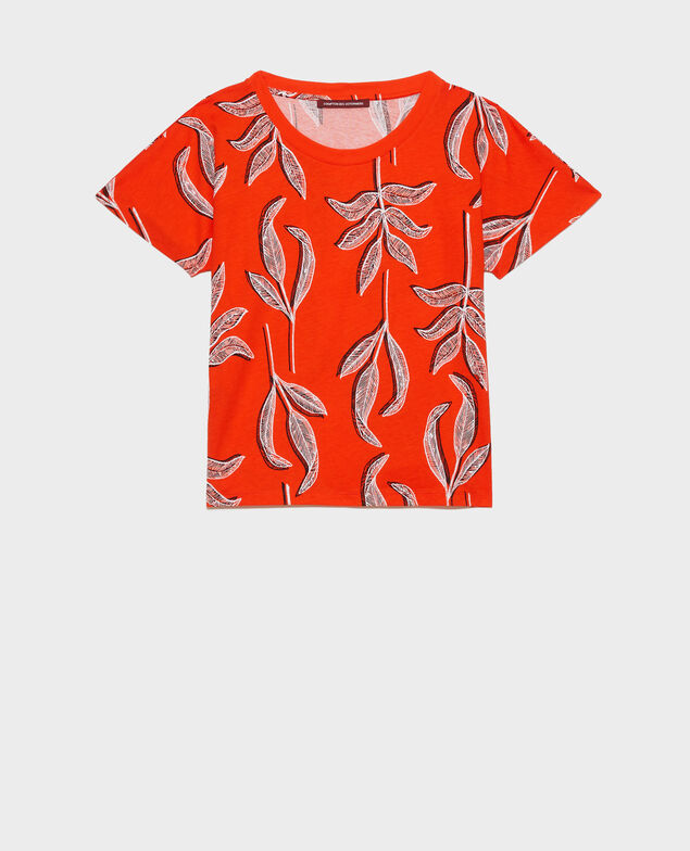 Round neck cotton t-shirt Prt bot spicy