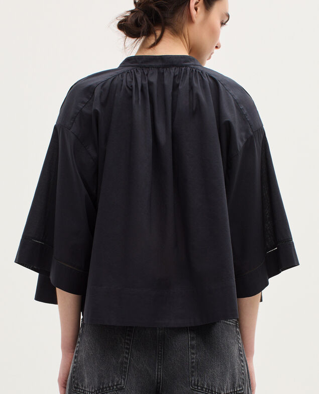Cotton voile blouse K080 vulcan gray
