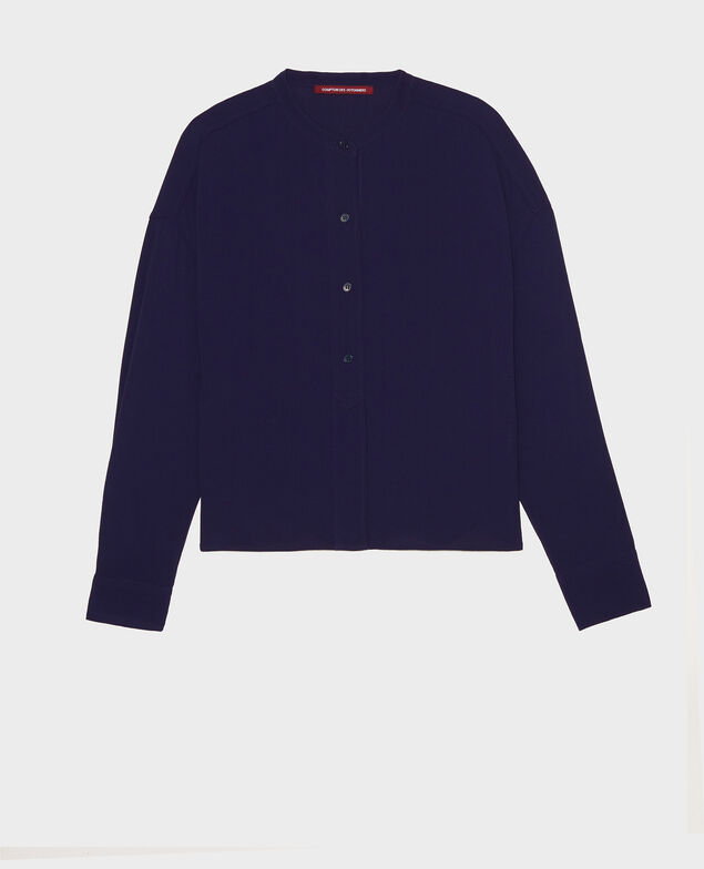 Straight-cut blouse Maritime blue