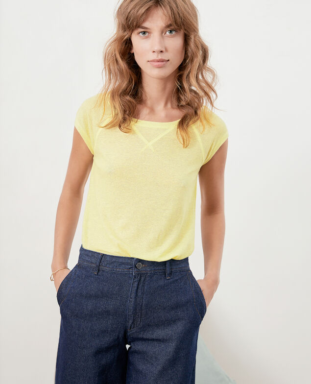 Iridescent T-shirt with linen Lemonade