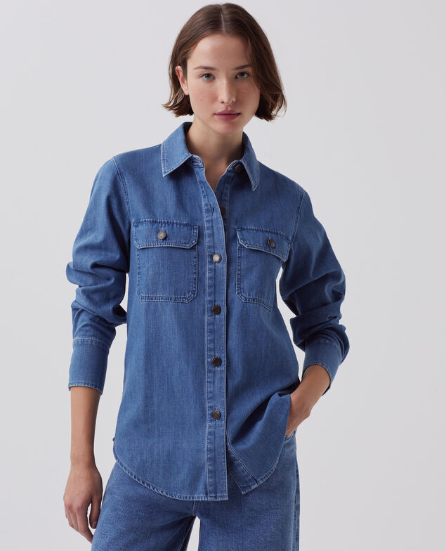 Denim shirt J621 light blue